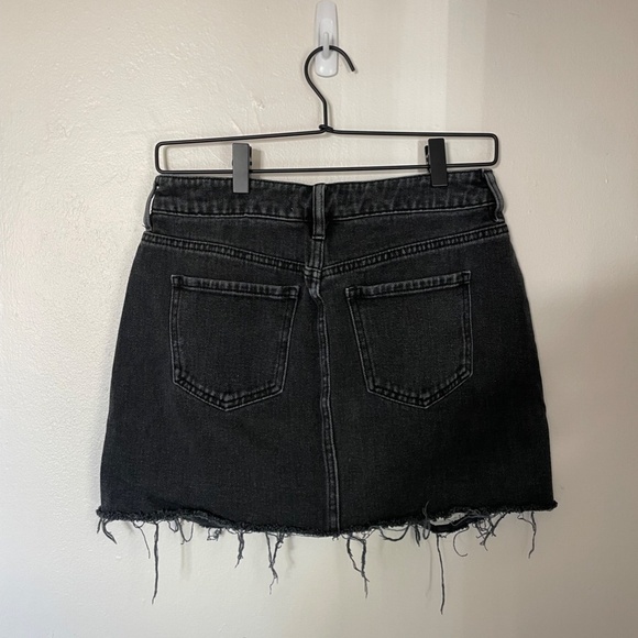 PacSun Black Distressed Denim Mini Jean Skirt 27 - Picture 5 of 7